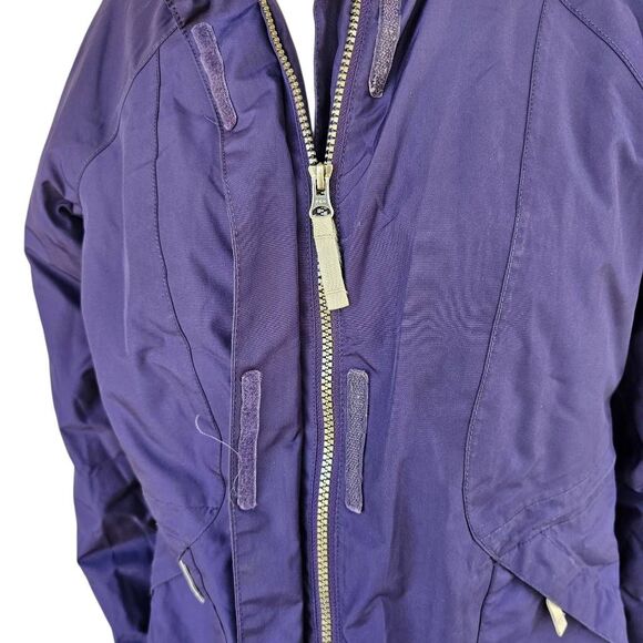 Eddie Bauer WeatherEdge Women’s Waterproof Jacket Purple Hooded Insulated Size S - Picture 5 of 11